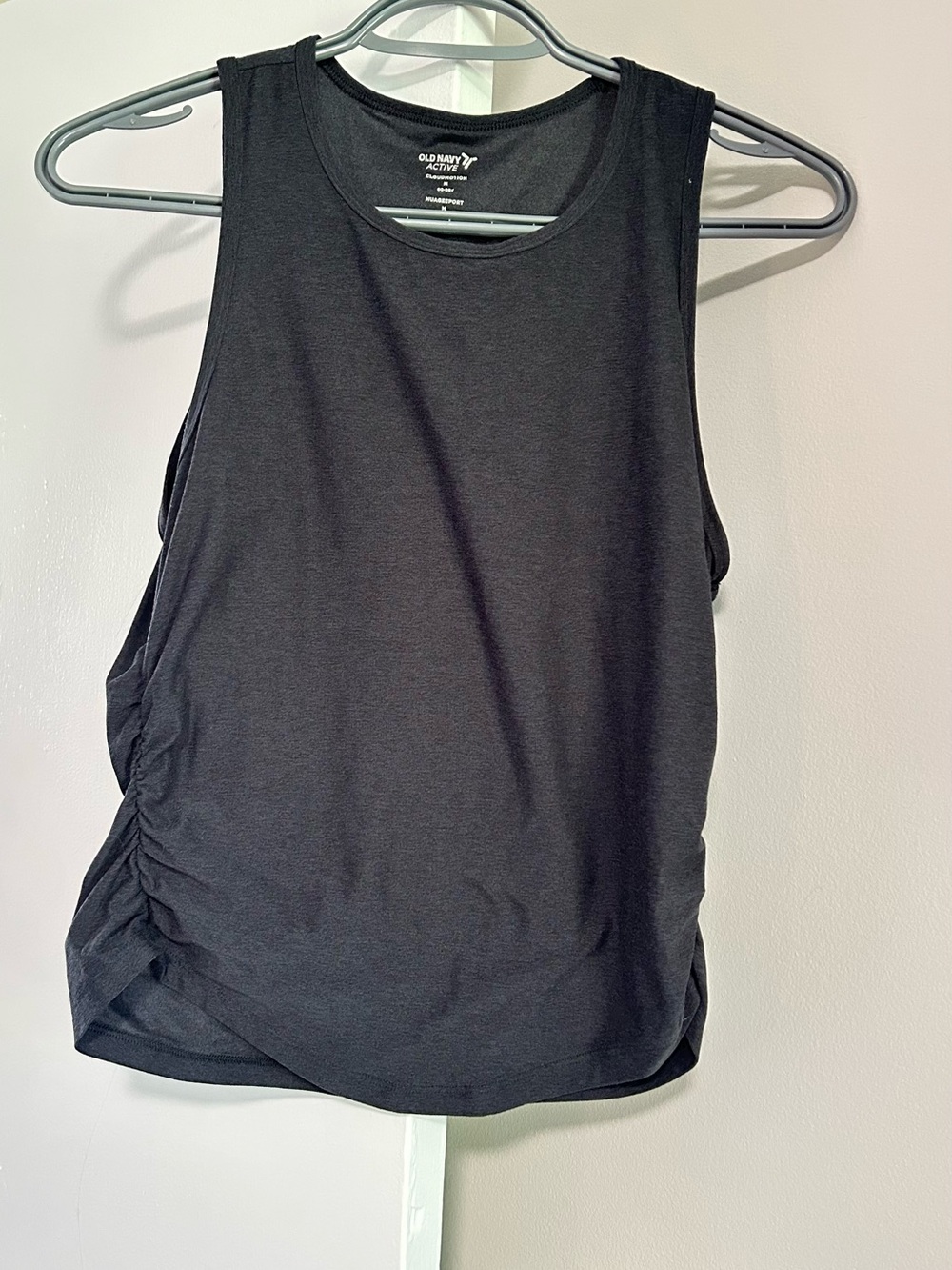 Old Navy Black Sleeveless Ruched Tank Top